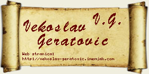 Vekoslav Geratović vizit kartica